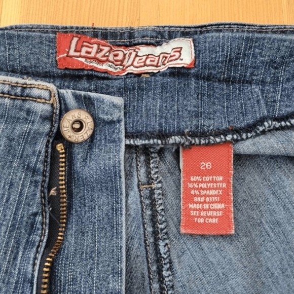 Vintage Y2K size 26 lazer jeans flared grunge rocker everyday denim - Picture 8 of 13